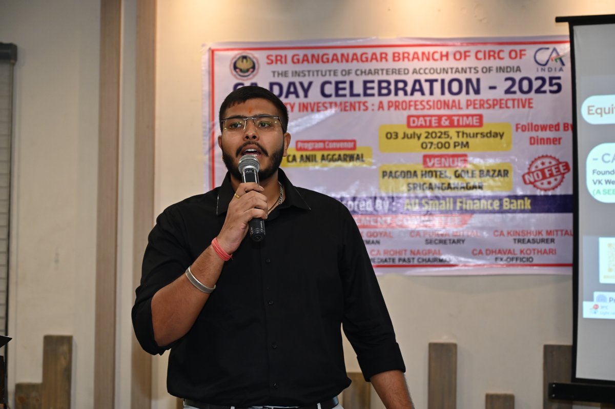 Guest Speaker at Institute of Chartered Accountants of India, Sri Ganganagar Branch